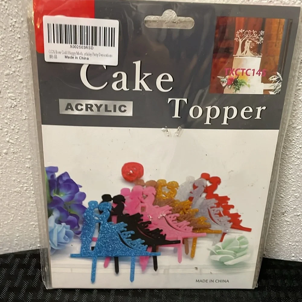 CTX Acrylic Happy Mother's Day Cake Topper - Rose Gold Acrylic New